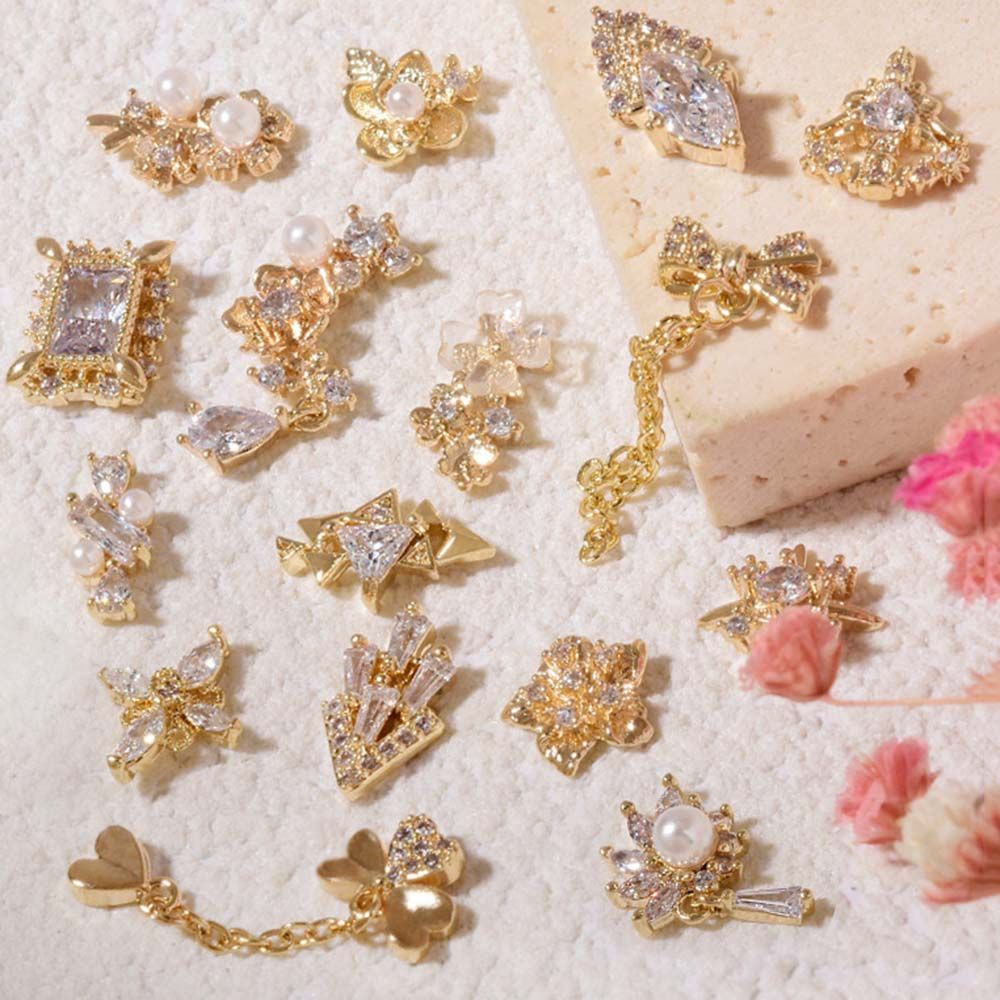 [Hàng mới về] Phụ kiện trang trí móng tay nghệ thuật 3D lấp lánh sang trọng