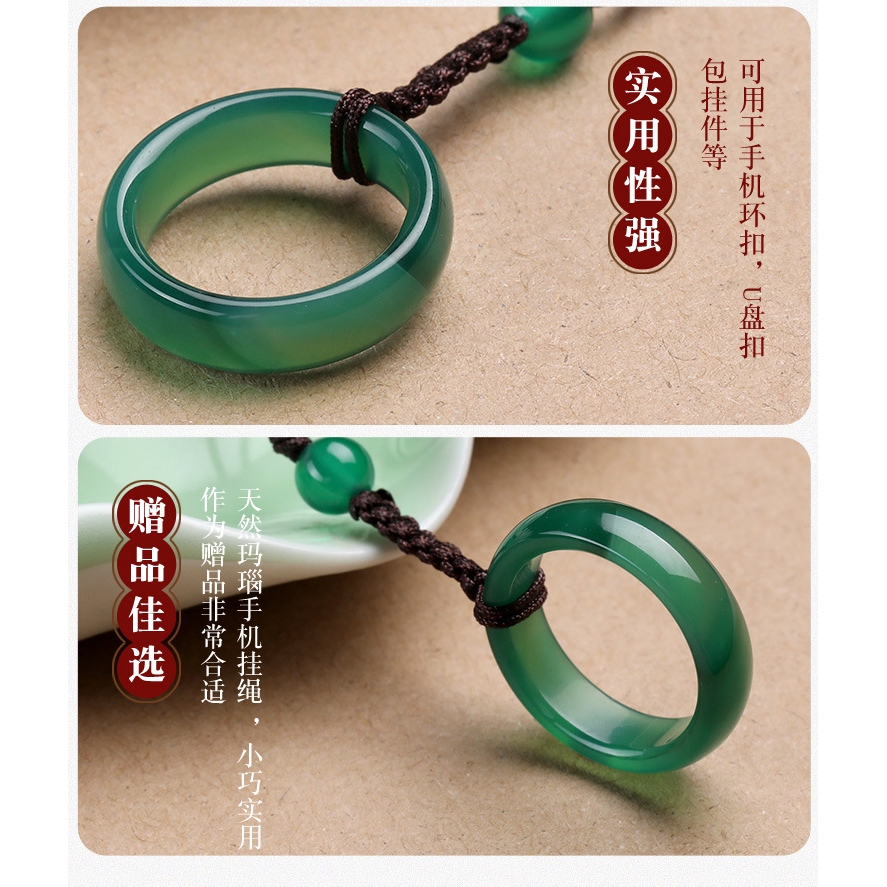 Dây treo điện thoại bằng đá mã não tự nhiên cao cấp chống rơi tiện lợi | BigBuy360 - bigbuy360.vn