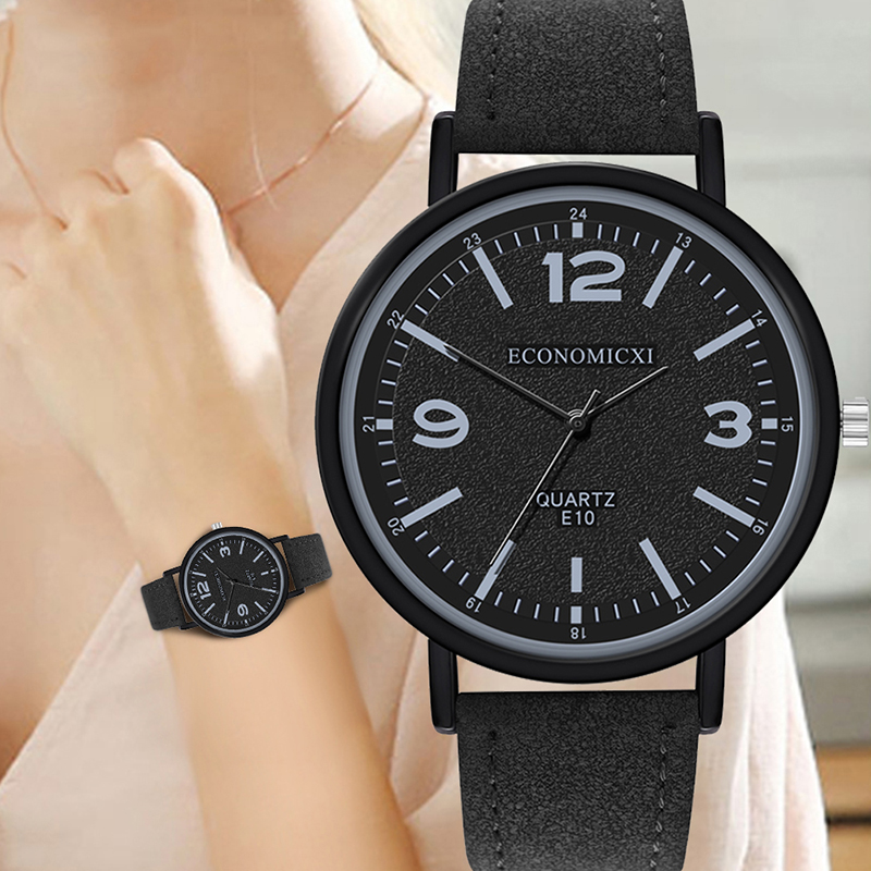 ZOLFA Fashion Black Leather Ladies Wristwatch Analog Clocks Classic Casual Womens Quartz Watches Simple Wrist Accessories Đồng hồ nữ