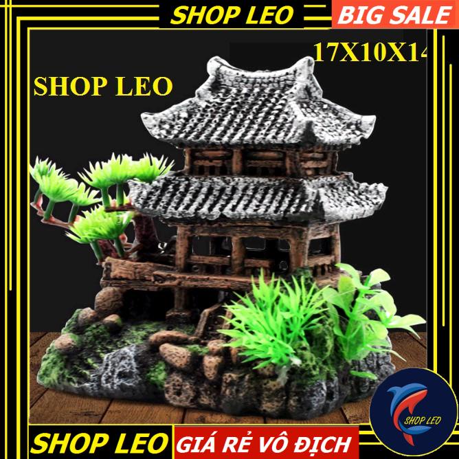 THÁP CỔ YUNHE - MÔ HÌNH TRANG TRÍ THỦY SINH - NHÀ CỔ- tiểu cảnh