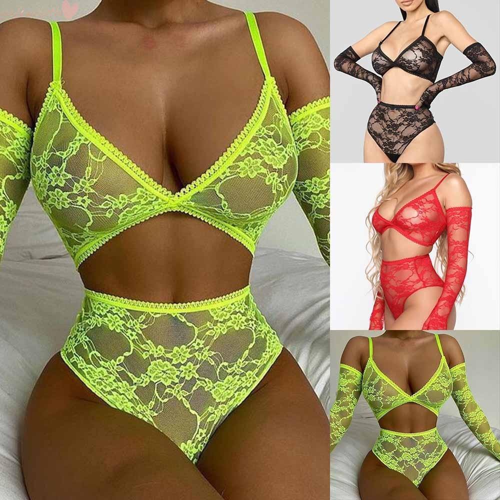 1 đôi găng tay ren xuyên thấu thời trang cho nữ
