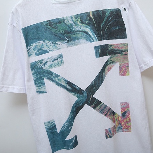Áo Tee Off White, Áo thun Off White T-Shirt Color Wave Arrow, chất liệu Cotton, 2 màu đen, trắng DuSo.Lux