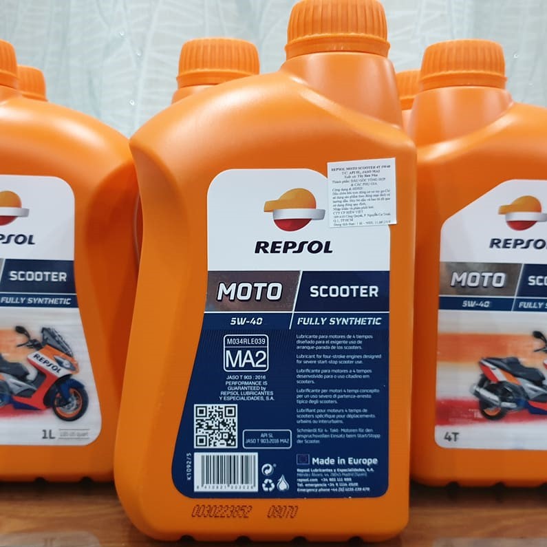 (Nhớt Xe Tay Ga) Repsol Moto Scooter 4T 5W-40 Full Synthetic Made in Spain