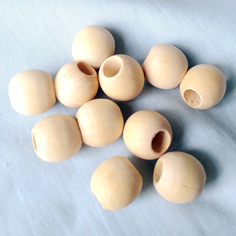 Hạt Gỗ Tròn Làm Trang Sức 10 / 12 / 16 / 20 / 25mm Độc Đáo HANDMADE