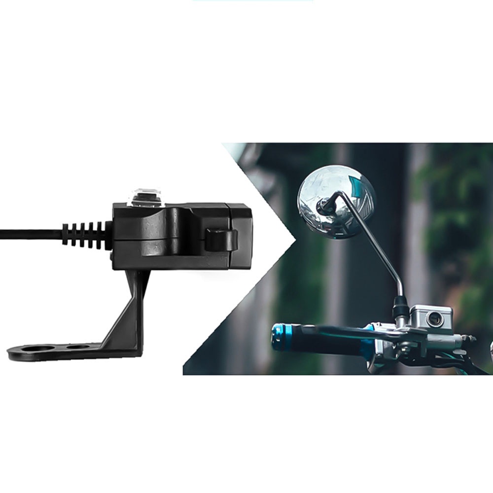 Bộ sạc điện thoại hai cổng USB 12V chống thấm nước gắn tay lái xe mô tô chuyên dụng chất lượng cao