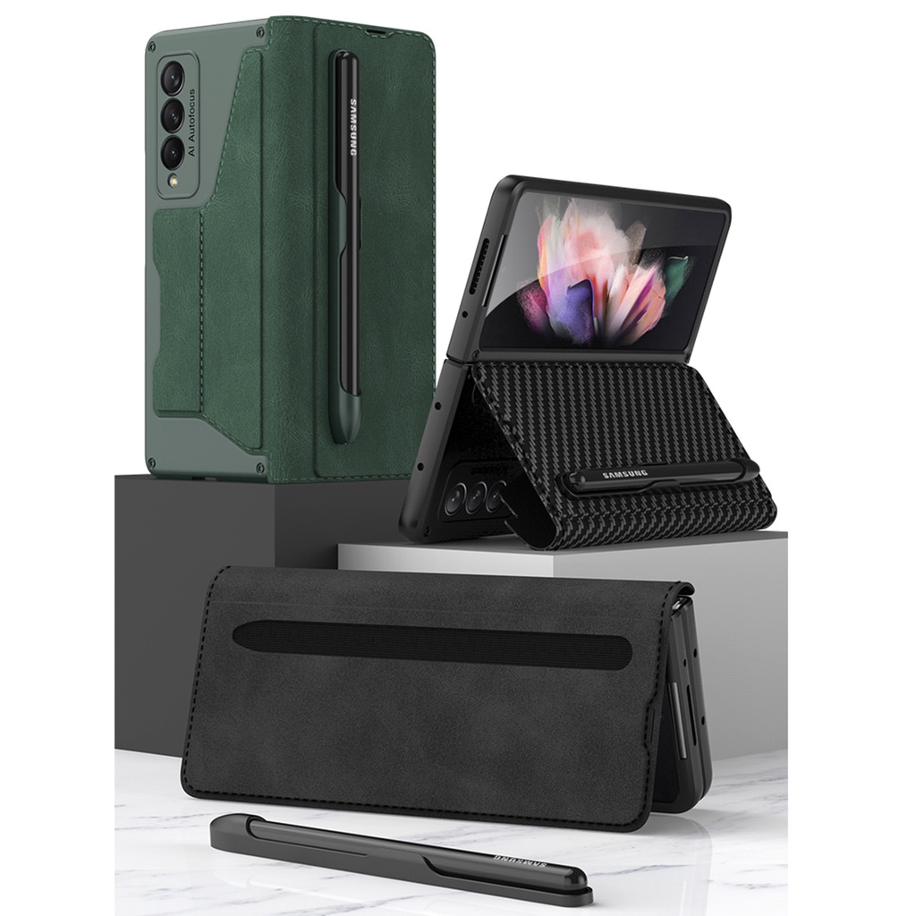 Ốp Lưng Điện Thoại Dạng Ví Da Lật Dành Cho Samsung Galaxy Z Fold 5 Fold 4 Fold 3