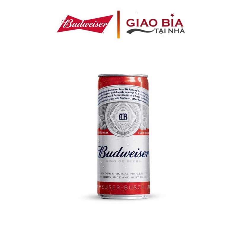 Lon Bia Budweiser 330ml Bia Mỹ bán chạy nhất Thế Giới