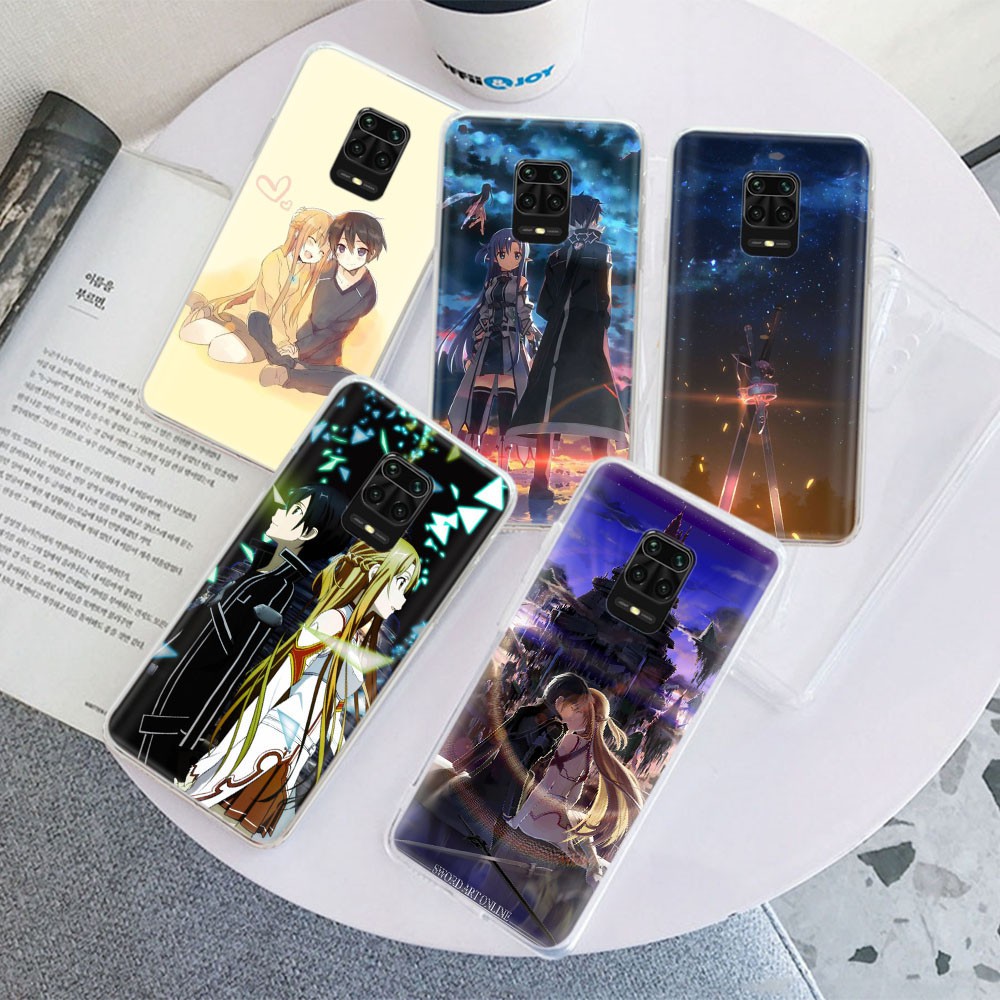 Ốp Lưng Trong Suốt In Hình Sword Art Online Cho Xiaomi Redmi Note 9 Power Se Pro Max 9s 9c 9a Lite Blackshark 2 3