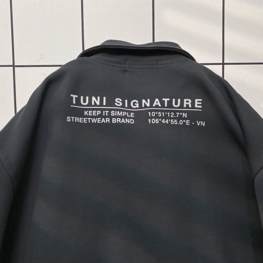 Áo Khoác Jacket Form Rộng Signature TUNI Phong Cách Ulzzang - Tuni Store