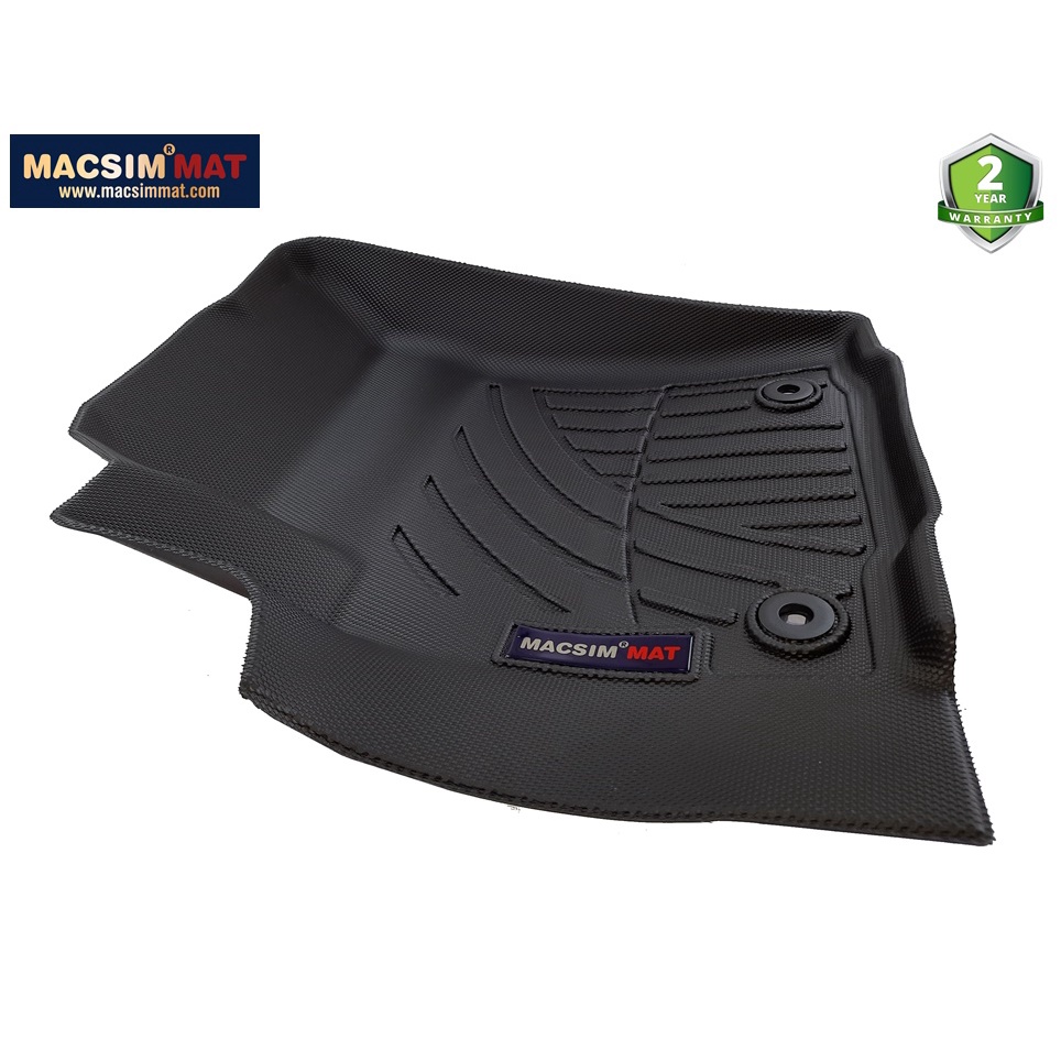 Thảm lót sàn xe ô tô Toyota Fortuner 2008-2015 Nhãn hiệu Macsim chất liệu nhựa TPV cao cấp màu đen, màu be  - 3