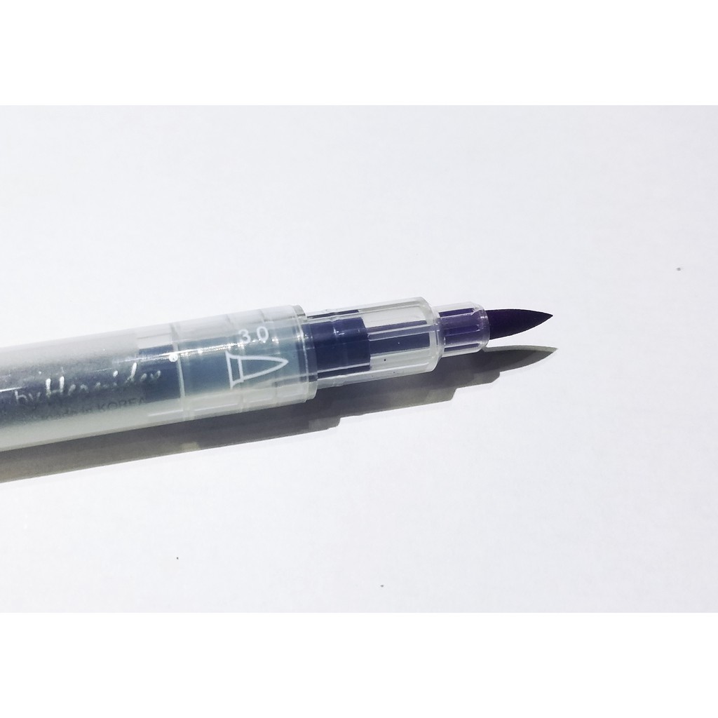 Bút viết thư pháp hai đầu Hernidex Calligraphy Twin- Brush/Chisel Tip - Màu tím (Violet)