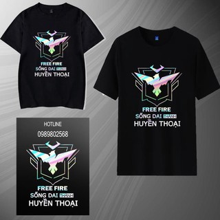 SALE ÁO FF -  Áo thun decal phản quang 7 màu free fire sống dai thành huyền thoại mẫu mới nhât