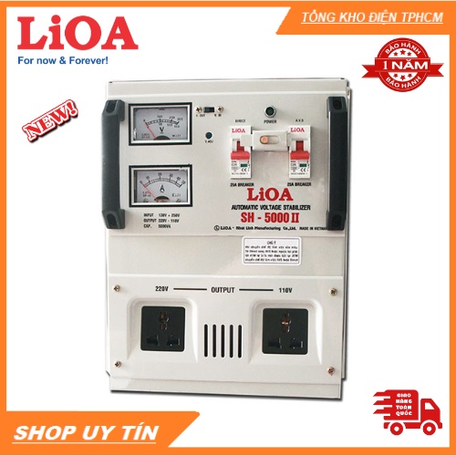 Ổn áp LiOA 5KVA SH-5000 II Loại 1 Pha -Hàng Chính Hãng