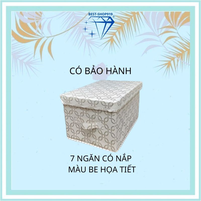 Hộp Vải Chia 7 Ngăn 9 Ngăn Đựng Quần Áo Gấp Gọn Bằng Vải Oxford 600D Cao Cấp Xuất Khẩu Có Bảo Hành