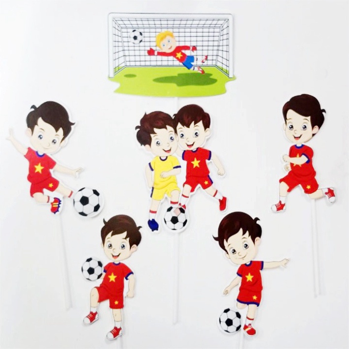 phụ kiện bánh sinh nhật bánh kem [FREESHIP❤️] topper cắm đội bóng
