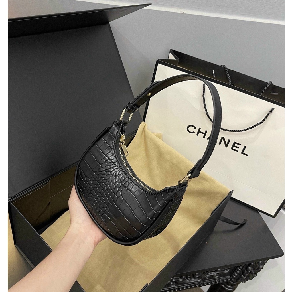 Túi Xách Nữ Kẹp Nách Da Rắn Trơn Xinh Xắn Phong Cách Hàn Quốc Superbag668 416