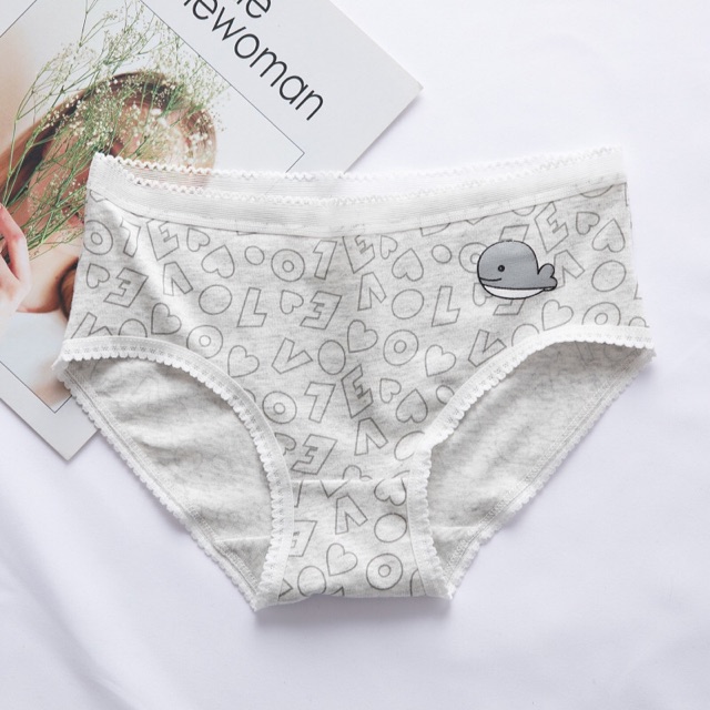 Bộ 4 Quần Lót Cá Voi Xanh (túi zip)