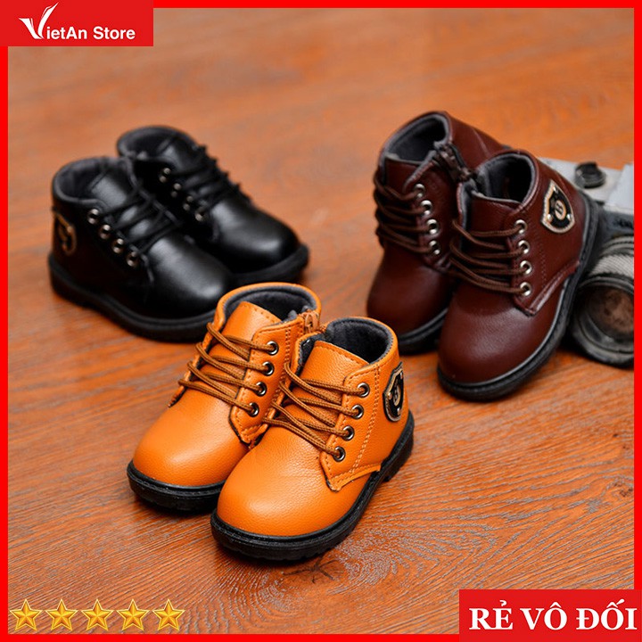 Giày Boot cho bé trai dây buộc