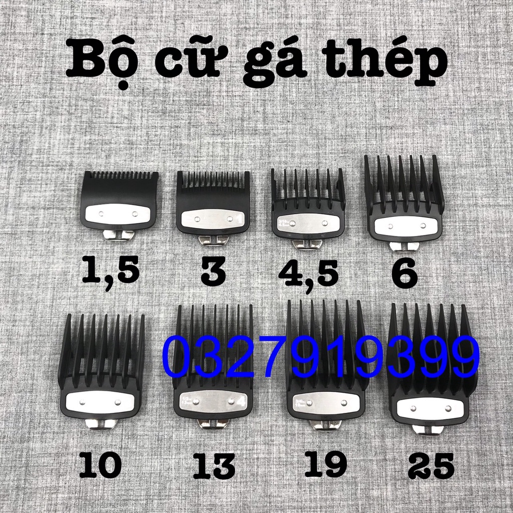 ✅freeship✅ Bộ cữ 8 WAHL gá thép chuyên BARBER