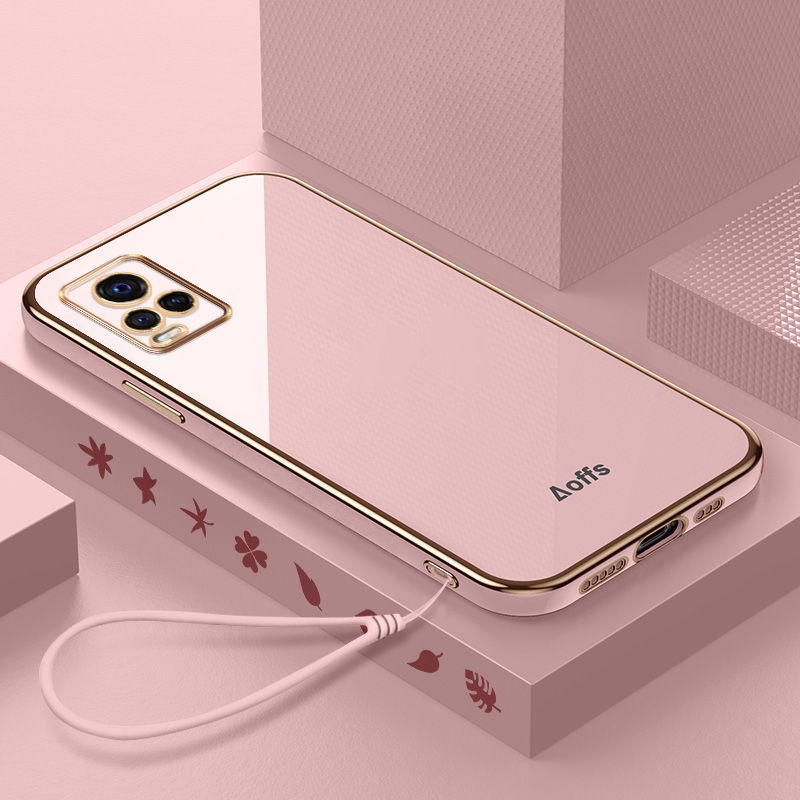 Ốp điện thoại QIANZI siêu mỏng màu trơn cho VIVO Y17 Y15 Y12 VIVO V21E 4G T1 Y76S V20 V20SE V20PRO Y55S