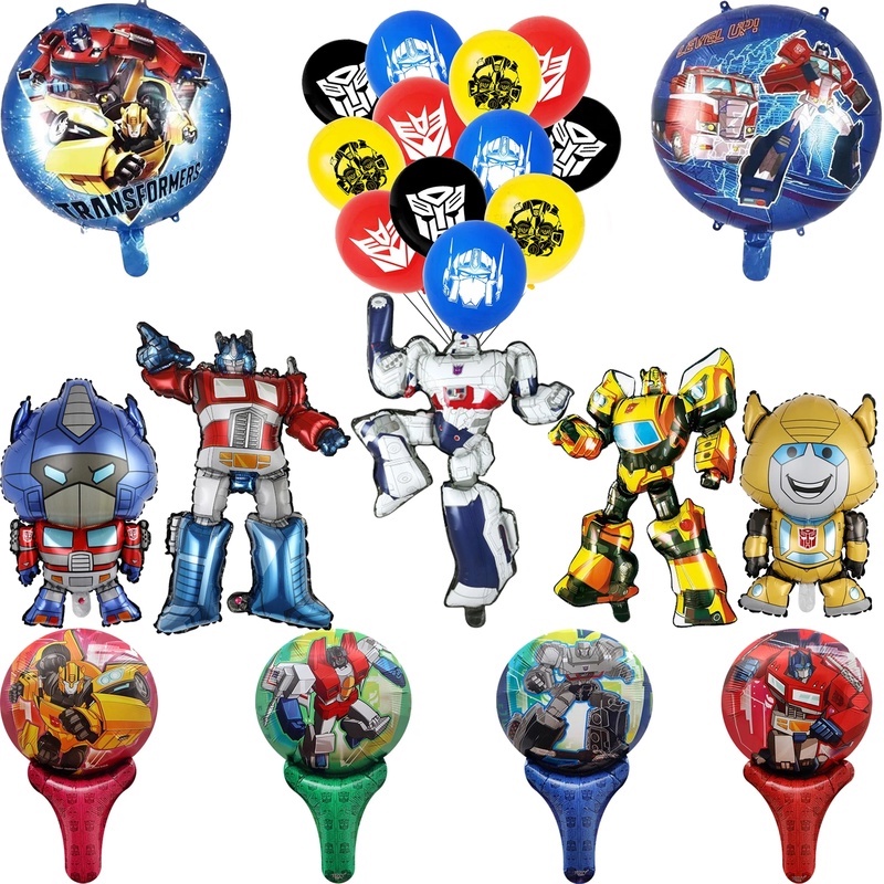 Bán Chạy Nhất Bong Bóng Giấy Bạc Hoạt Hình Optimus Prime Bumblebee Trang Trí Tiệc Sinh Nhật Bé Trai