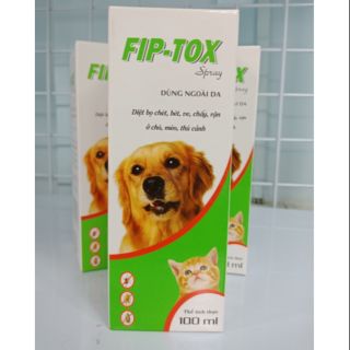 Fip Tox - Xịt diệt ve, bọ chét, bét, chấy rận ở chó, mèo, thú cảnh