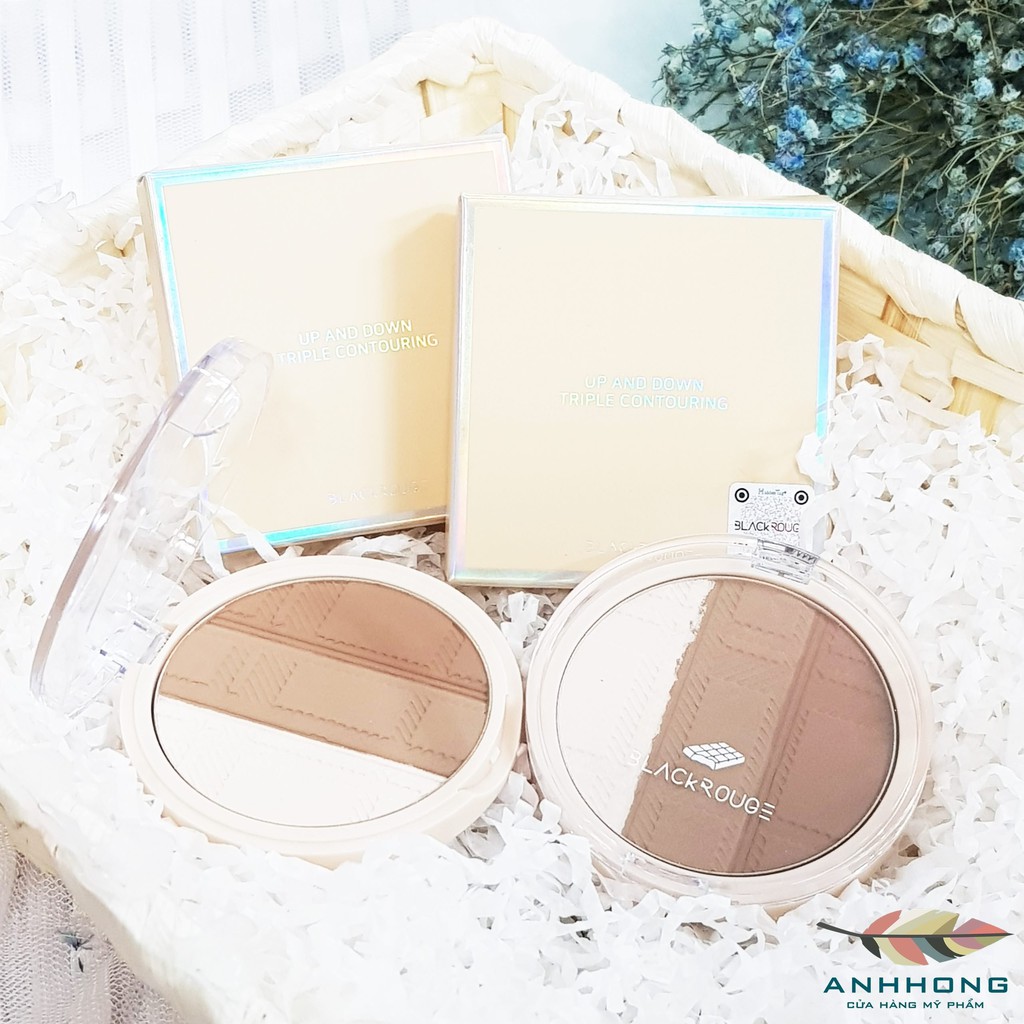 [Phiên bản mới] Phấn tạo khối và highlight Black Rouge Up And Down Triple Contouring (Có Sẵn)