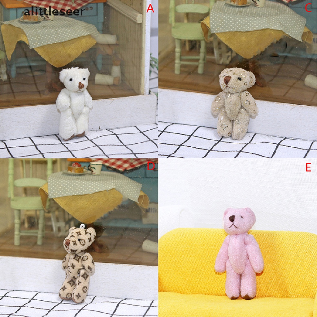 1 Gấu Nhồi Bông Mini Trang Trí Nhà Búp Bê