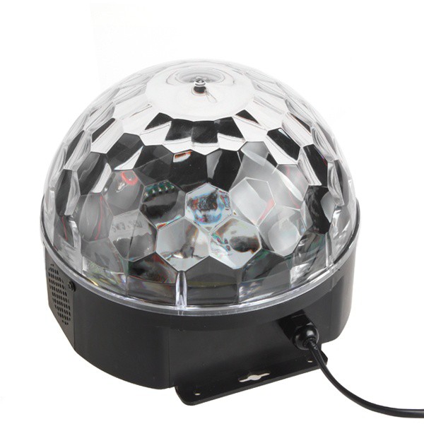 Đèn LED Nháy Theo Nhạc Hình Quả Cầu Pha Lê - Đèn Nháy DJ Vũ Trường, Đèn Sân Khấu, Đèn Nháy Chớp Xoay 7 Màu