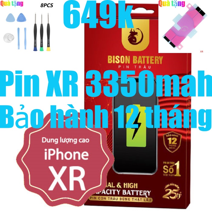 Pin XR Bison dung lượng cao 3570mah