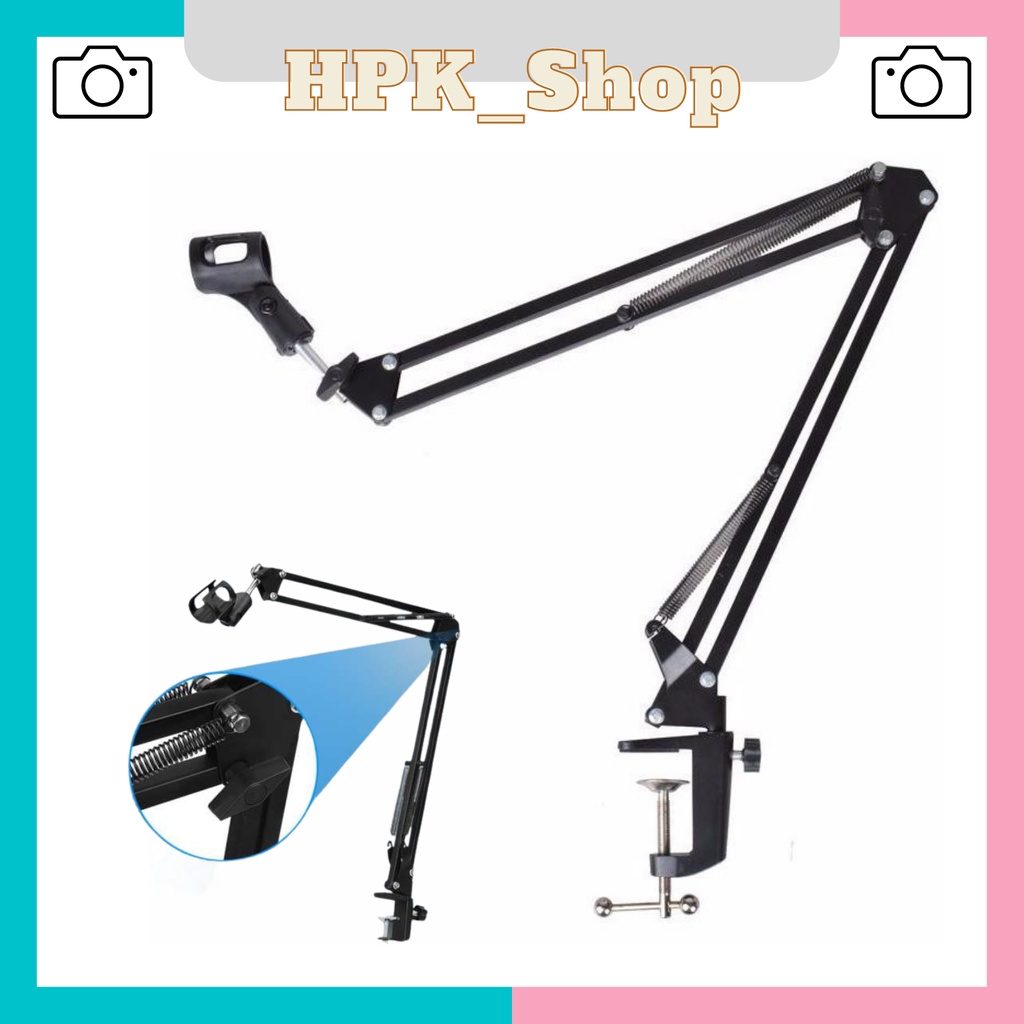 Chân Kẹp Mic Thu Âm - Giá Đỡ Mic Livestream - Kẹp Bàn Treo Mic Đa Năng