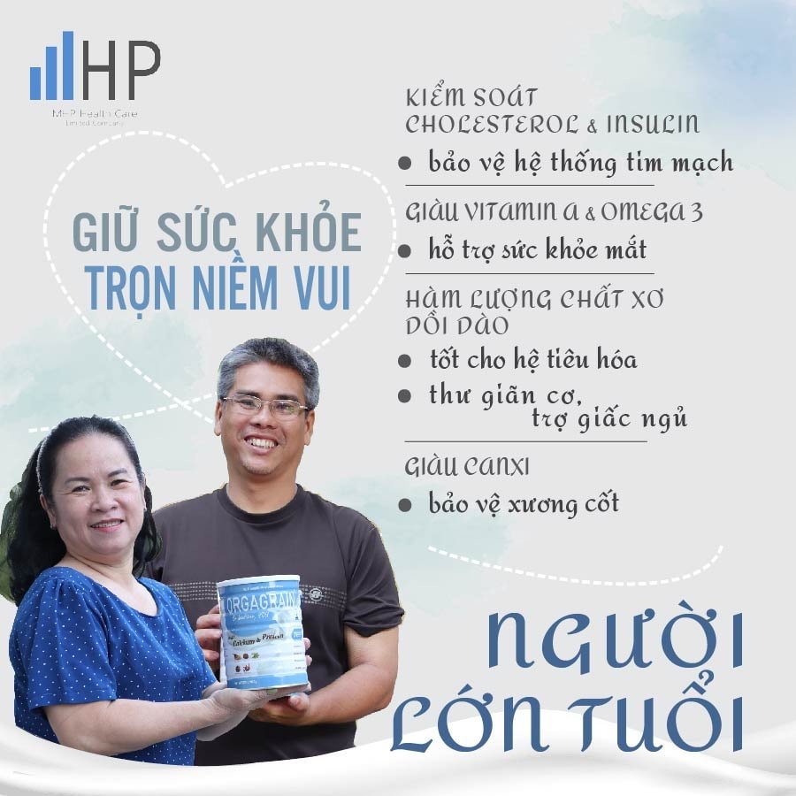 Sữa hạt thuần chay Orgagrain - Bổ sung protein cho người ăn Chay - Sữa hạt 36 loại hạt và ngũ cốc tốt cho tim mạch