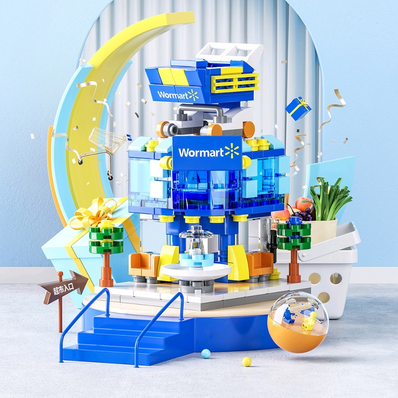 Bộ Đồ Chơi Lắp Ráp Nhà Hàng/Nhà Hàng/Món Tráng Miệng/Quyền Kem/Đồ Chơi Giáo Dục Cho Bé