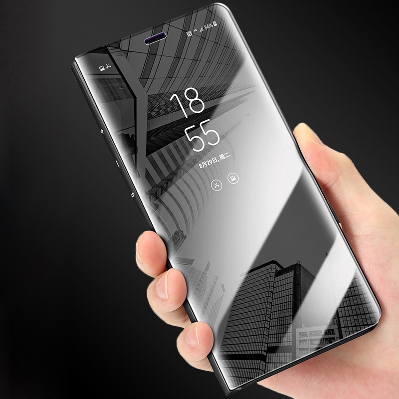 Ốp Điện Thoại Nắp Lật Tráng Gương Thông Minh Cho Samsung Galaxy A6S A7 A9 2018 A750