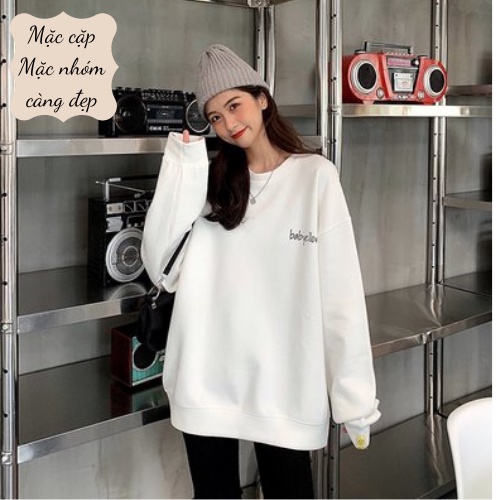 Áo khoác 🌸 Áo Sweater Tay Dài Dáng Rộng Unisex Phong Cách Hàn Quốc Trẻ Trung Cho Nam Nữ - LUXCY | BigBuy360 - bigbuy360.vn
