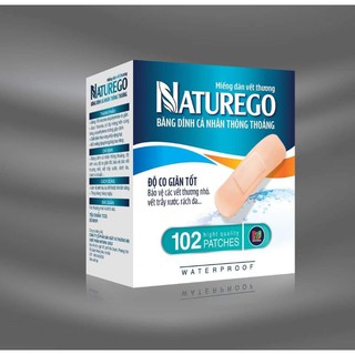 Băng cá nhân NatureGo- băng y tế cá nhân- miếng dán y tế- miếng dán cá nhân