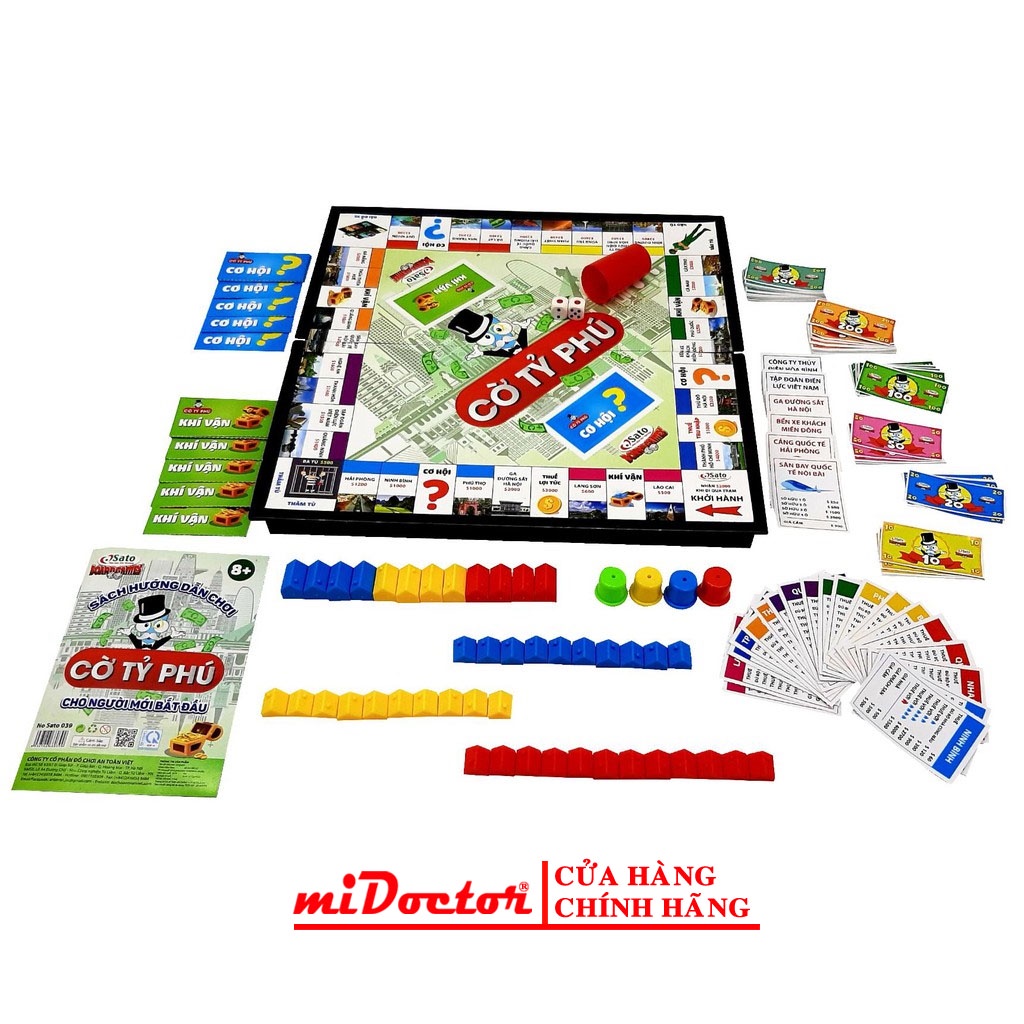 Cờ Tỷ Phú Monopoly Vui Nhộn Cao Cấp, An Toàn Cỡ Cực Đại 42x42, Hàng Chính Hãng