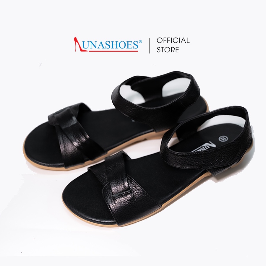 Giày sandan nữ lunashoes 6602 quai hậu nâu, đen, trắng bảo hành 24 tháng hàng vnxk