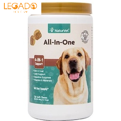 Viên bổ Vitamin tổng hợp, Dưỡng Lông, Tiêu Hoá, Cơ Khớp NaturVet All-In-One Mỹ (Hộp 240 Viên)