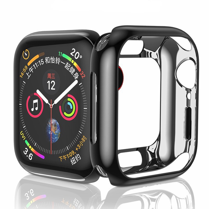 Ốp Case Bảo Vệ TPU Mạ Chrome Hoco Cho Apple Watch Series 4/ 5/ 6/ SE Size 40/44mm_ Hàng Chính Hãng