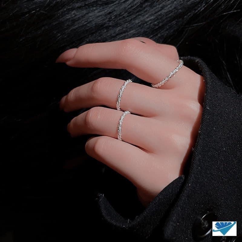 Nhẫn nữ THJ dây xù mềm NEW xinh ,mềm mại nhẹ nhàng -chuẩn bạc ta