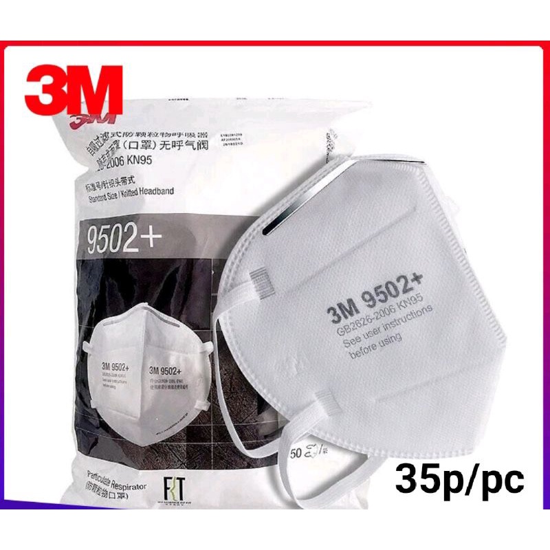 Mặt nạ phòng độc hạt 3M 9502 + N95 (Băng đô, Không có van) - Được CDC NIOSH phê duyệt