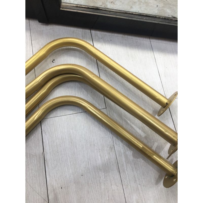 Giá treo quần áo hình chữ U - thanh treo quần áo kèm vít,sơn tĩnh điện mạ vàng,kích thước 1m - 1m2 - 1m5