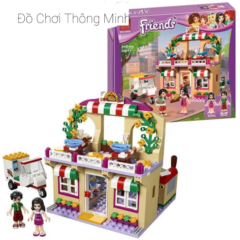 Lắp ráp xếp hình NOT Lego Friends Bela 10609(310 mảnh) : Cửa Hàng Piza Hồ Trái Tim