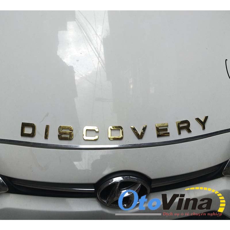 Chữ DISCOVERY 3D nổi trang trí ô tô Màu Vàng Gold ánh kim nổi bật,sang trọng