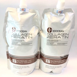 Hấp Tóc Edocean Collagen Keratin 1000ml Chính Hãng - Siêu dưỡng, Siêu Thơm Phục Hồi Tóc
