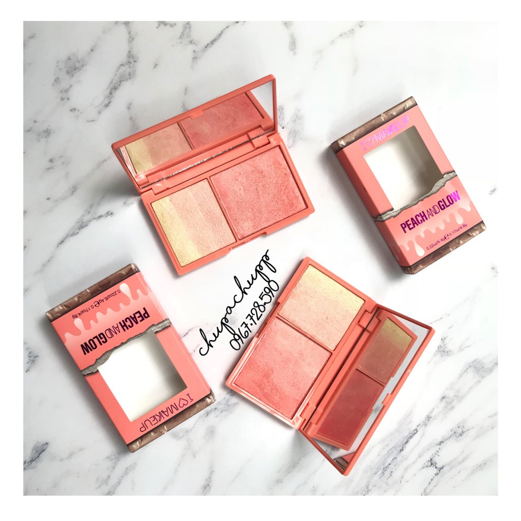 BẢNG DUO HIGHLIGHTER + BLUSH PEACH AND GLOW | BigBuy360 - bigbuy360.vn