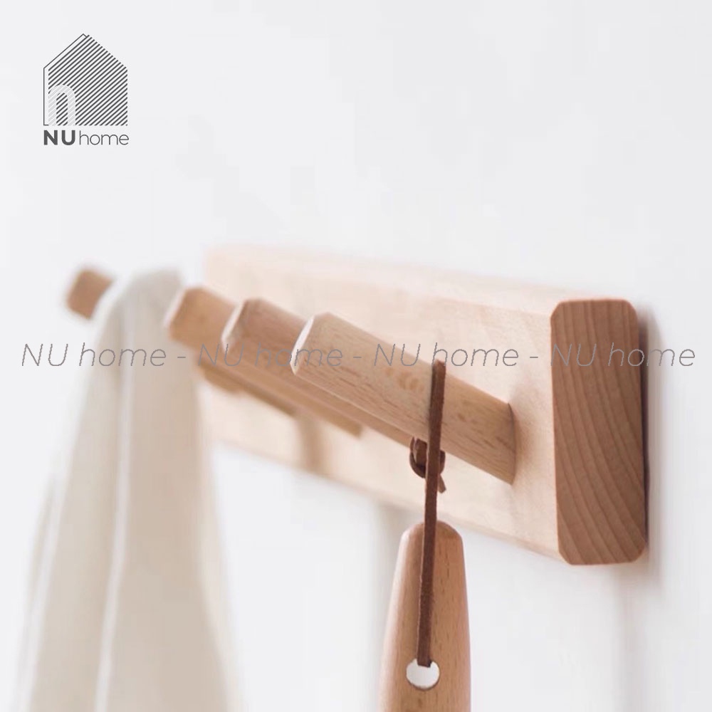 Móc gỗ treo đồ - Lin | nuhome.vn | móc treo quần áo mũ nón thiết kế mộc mạc chuẩn phong cách Nhật Bản