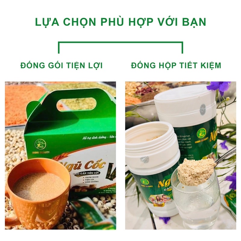 Bột ngũ cốc dinh dưỡng tiện lợi không cần pha thêm đường sữa