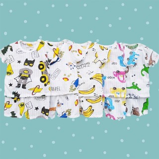 CÓ QUÀ TẶNG. Bộ cotton giấy cho bé-combo 5 bộ cotton giấy tay cộc